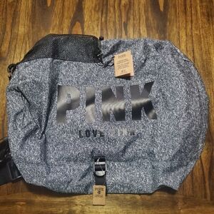 Pink Campus Duffel- Black and Gray Duffel Bag/Backpack